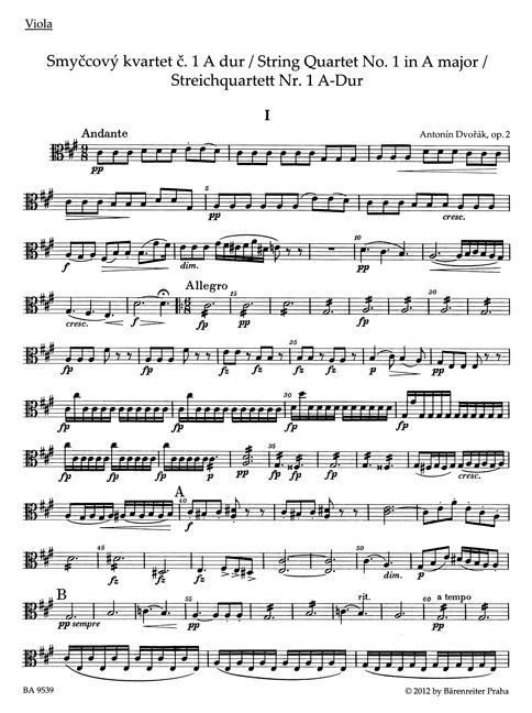 Produktbild: Dvor&aacute;k, A: Streichquartett Nr. 1 A-Dur op. 2 (Smyccov&yacute; kvart