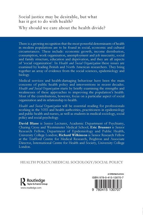 Produktbild: Health and Social Organization