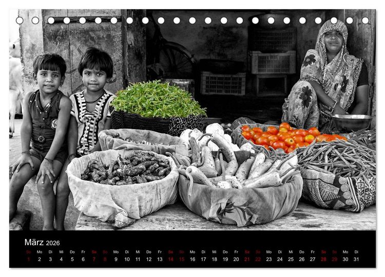 Produktbild: Indien Colorkey (Tischkalender 2026 DIN A5 quer), CALVENDO Monatskalender
