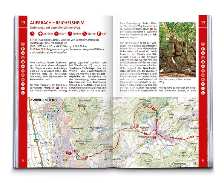 Produktbild: KOMPASS Wanderf&uuml;hrer Odenwald, 60 Touren