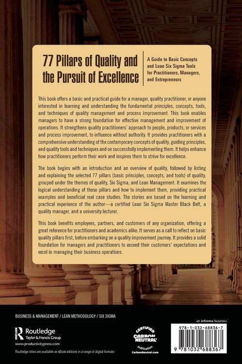 Produktbild: 77 Pillars of Quality and the Pursuit of Excellence