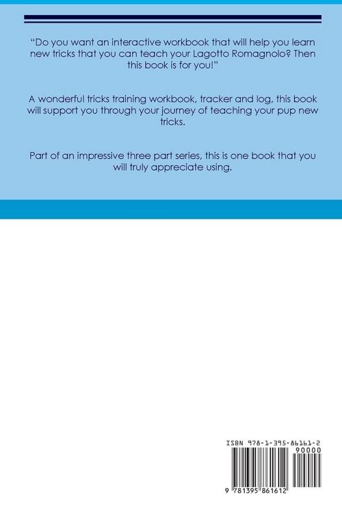 Produktbild: Lagotto Romagnolo Tricks Training Lagotto Romagnolo Tricks & Games Training Tracker & Workbook. Includes