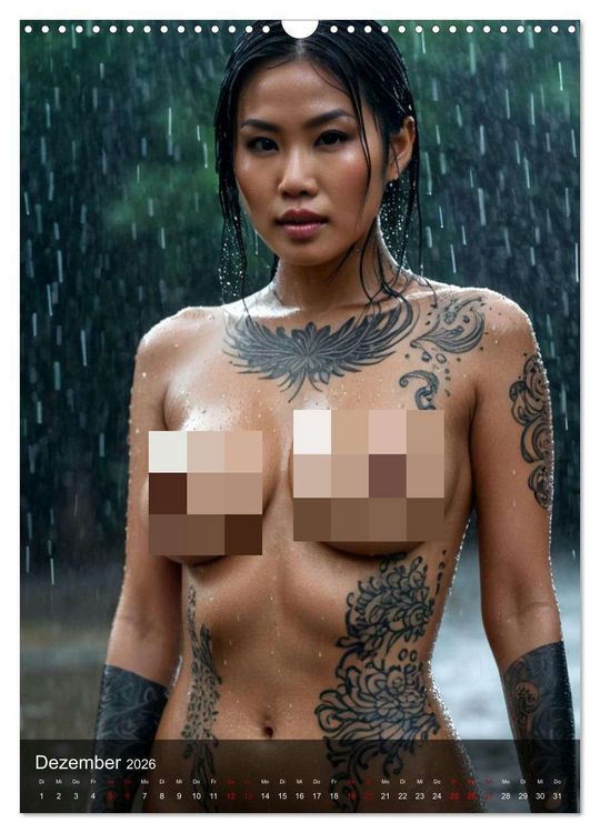 Produktbild: Tattoo Queens Asien (Wandkalender 2026 DIN A3 hoch), CALVENDO Monatskalender