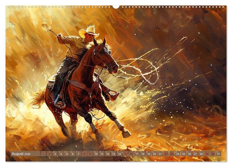 Produktbild: Pferde, Staub und Freiheit (hochwertiger Premium Wandkalender 2026 DIN A2 quer), Kunstdruck in Hochglanz