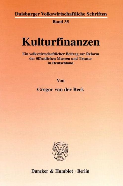 Produktbild: Kulturfinanzen