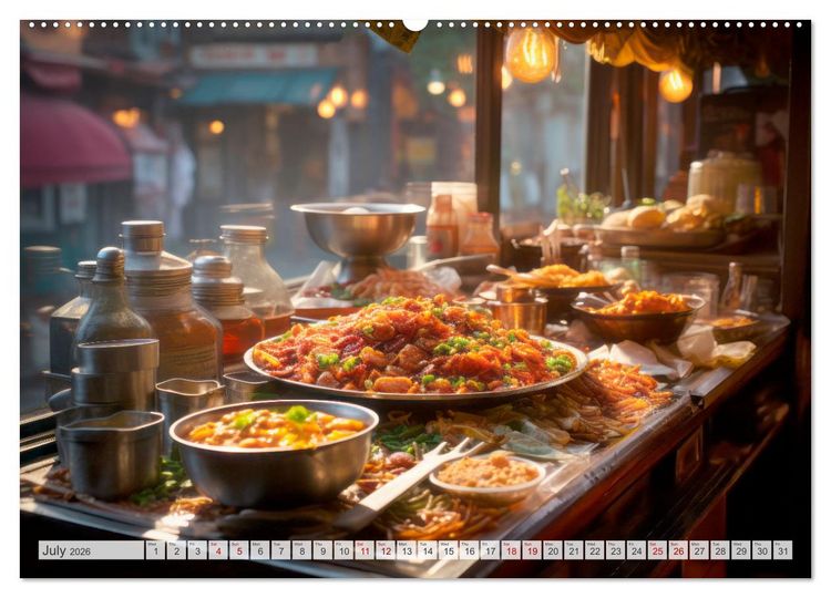 Produktbild: STREET FOOD Impressions around the world (Wall Calendar 2026 DIN A2 landscape), CALVENDO 12 Month Wall Calendar