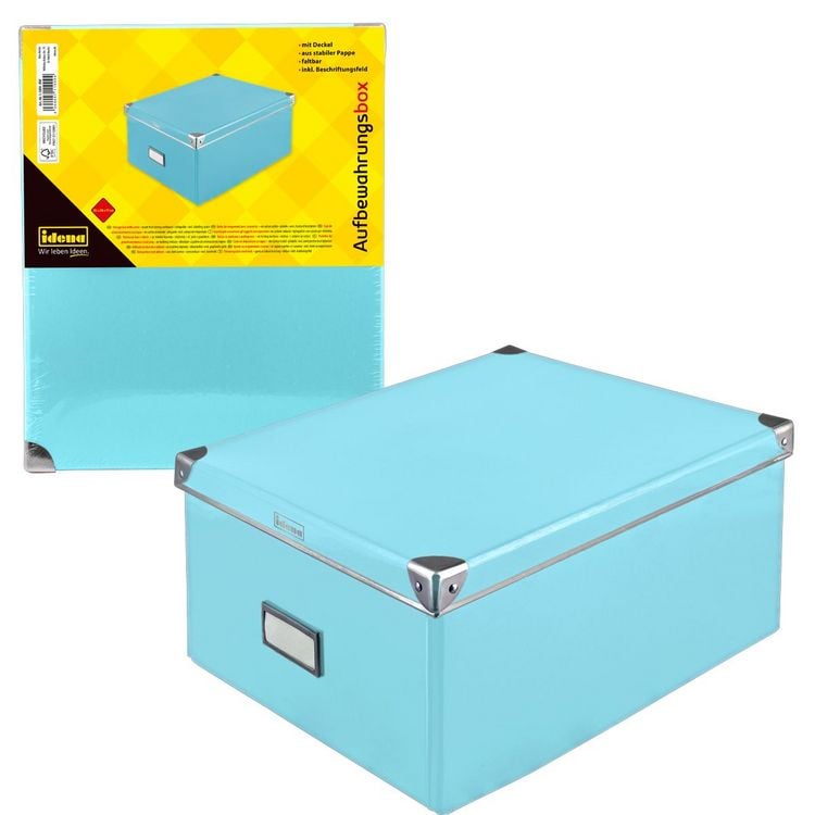 Produktbild: Idena Aufbewahrungsbox faltbar t&uuml;rkis 35x28x17cm