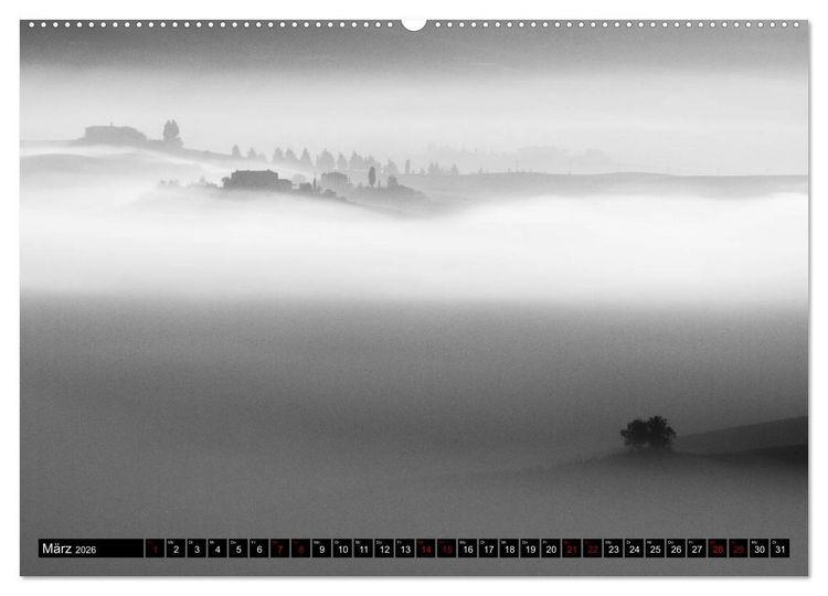 Produktbild: Toscana - monocromatico (Wandkalender 2026 DIN A2 quer), CALVENDO Monatskalender