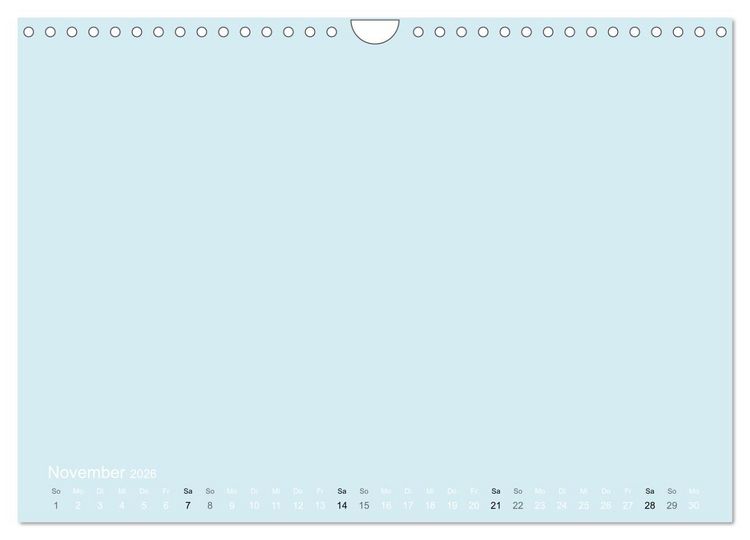 Produktbild: Bastelkalender - hell Blau (Wandkalender 2026 DIN A4 quer), CALVENDO Monatskalender