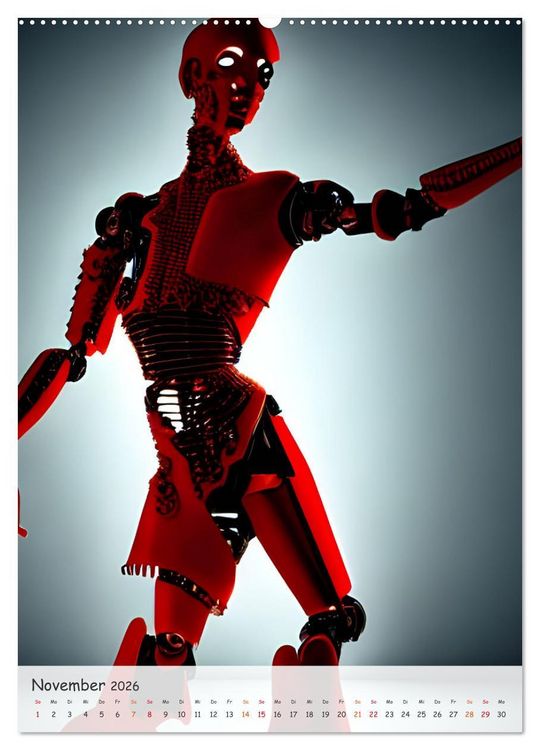 Produktbild: Tanzende Roboter - Computertr&auml;ume aus der KI (hochwertiger Premium Wandkalender 2026 DIN A2 hoch), Kunstdruck in Hochglanz