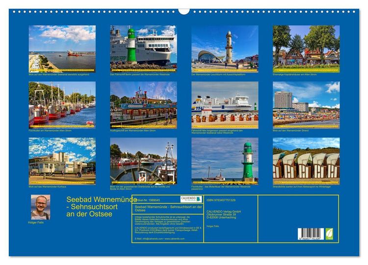 Produktbild: Seebad Warnem&uuml;nde - Sehnsuchtsort an der Ostsee (Wandkalender 2026 DIN A2 quer), CALVENDO Monatskalender