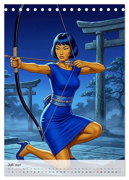 Produktbild: Ninja-Girls (Tischkalender 2027 DIN A5 hoch), CALVENDO Monatskalender