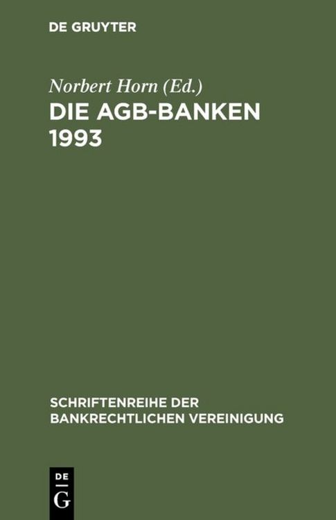 Produktbild: Die AGB-Banken 1993