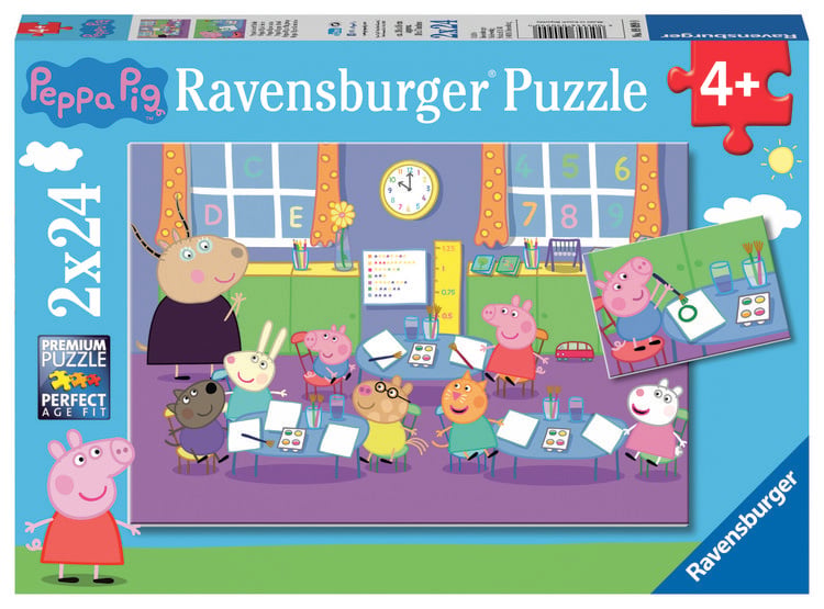 Produktbild: Puzzle Ravensburger PP: Peppa in der Schule 2 X 24 Teile
