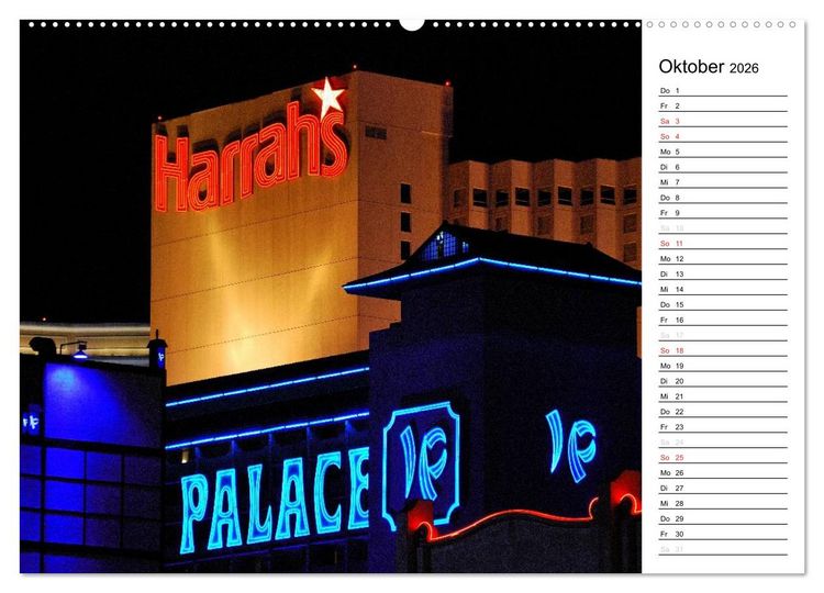 Produktbild: LAS VEGAS - by night (hochwertiger Premium Wandkalender 2026 DIN A2 quer), Kunstdruck in Hochglanz