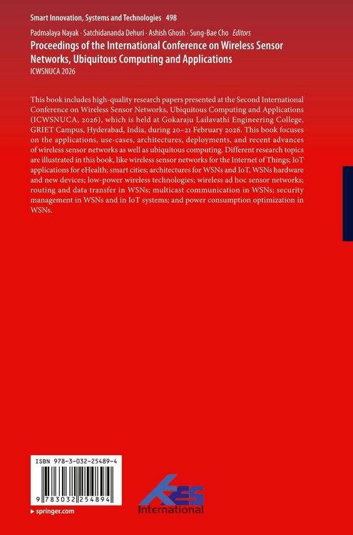 Produktbild: Proceedings of the International Conference on Wireless Sensor Networks, Ubiquitous Computing and Applications