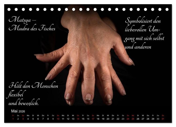 Produktbild: Mudras / 2026 (Tischkalender 2026 DIN A5 quer), CALVENDO Monatskalender