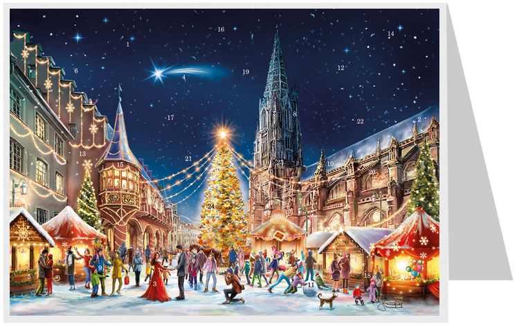 Produktbild: Postkarten-Adventskalender Freiburg
