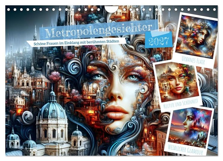 Produktbild: Metropolengesichter (Wandkalender 2027 DIN A4 quer), CALVENDO Monatskalender
