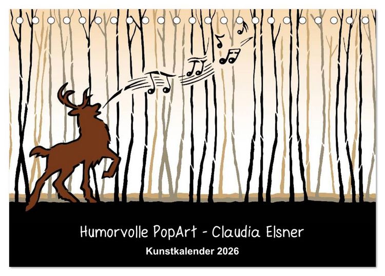 Produktbild: Humorvolle PopArt - Kunstkalender von Claudia Elsner (Tischkalender 2026 DIN A5 quer), CALVENDO Monatskalender