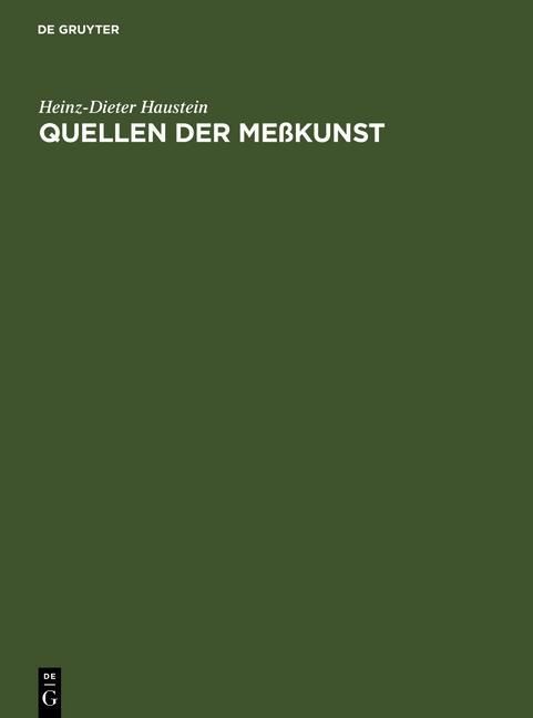 Produktbild: Quellen der Me&szlig;kunst
