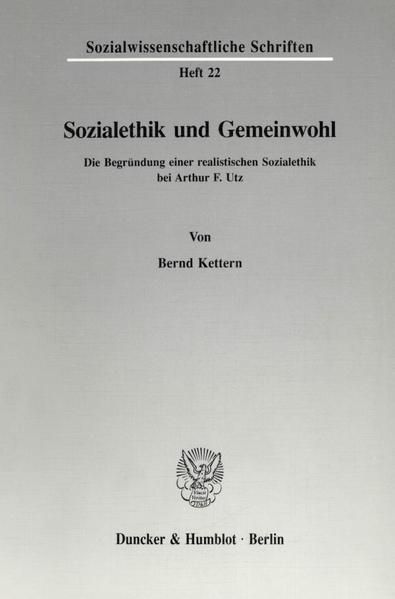 Produktbild: Sozialethik und Gemeinwohl.