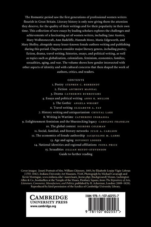 Produktbild: The Cambridge Companion to Women's Writing in the Romantic Period