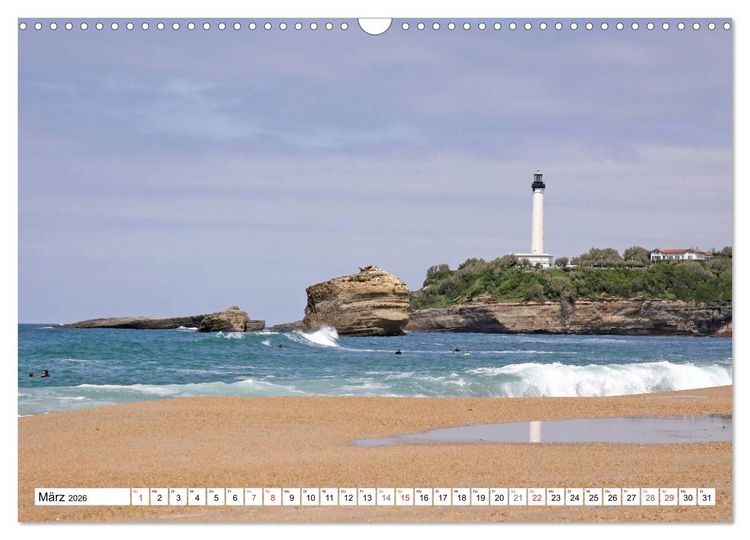 Produktbild: Biarritz (Wandkalender 2026 DIN A3 quer), CALVENDO Monatskalender