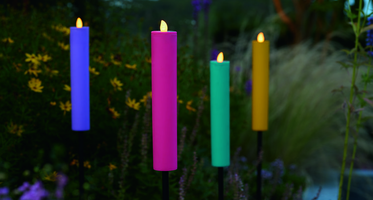 Produktbild: Blatt & Bl&uuml;te Solar-Gartenkerze