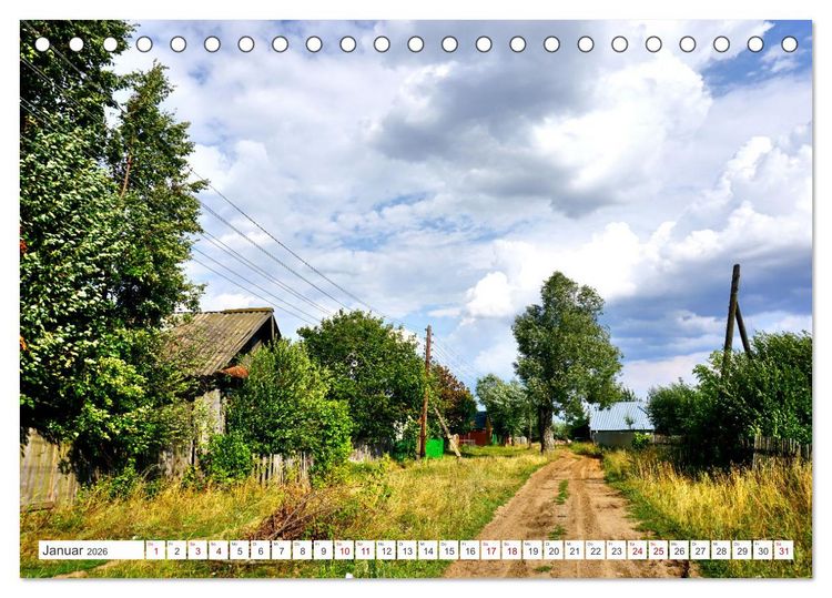 Produktbild: Dorfidylle - Landleben in Russland (Tischkalender 2026 DIN A5 quer), CALVENDO Monatskalender