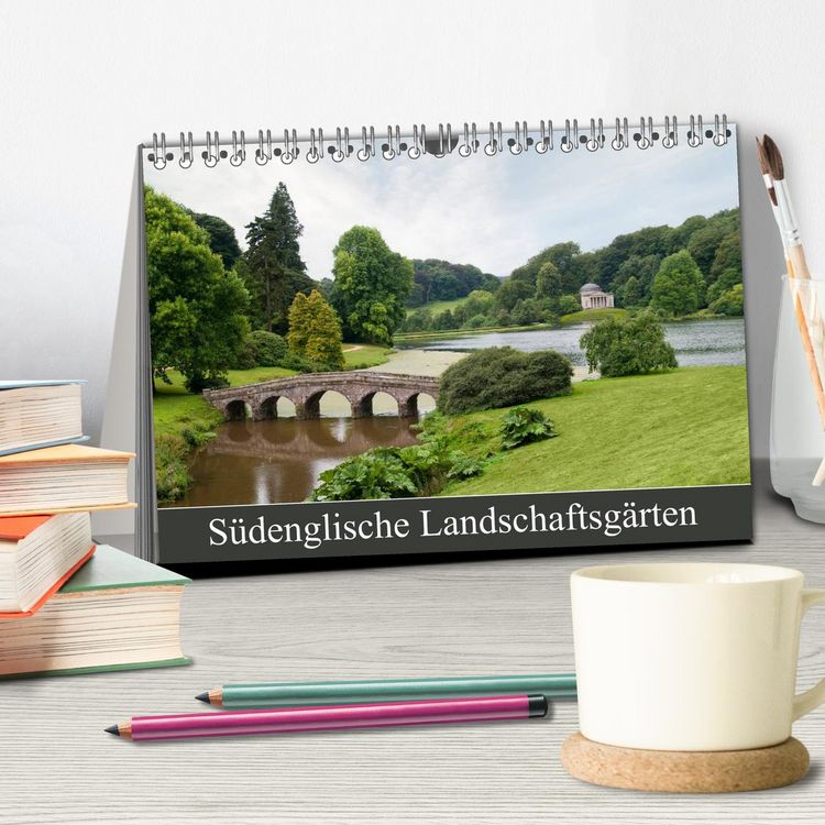 Produktbild: S&uuml;denglische Landschaftsg&auml;rten (Tischkalender 2026 DIN A5 quer), CALVENDO Monatskalender