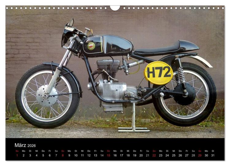 Produktbild: Motorrad Oldtimer (Wandkalender 2026 DIN A3 quer), CALVENDO Monatskalender