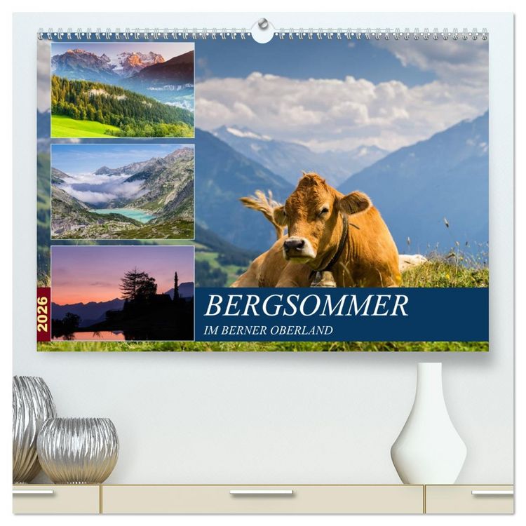Produktbild: Bergsommer im Berner Oberland (hochwertiger Premium Wandkalender 2026 DIN A2 quer), Kunstdruck in Hochglanz