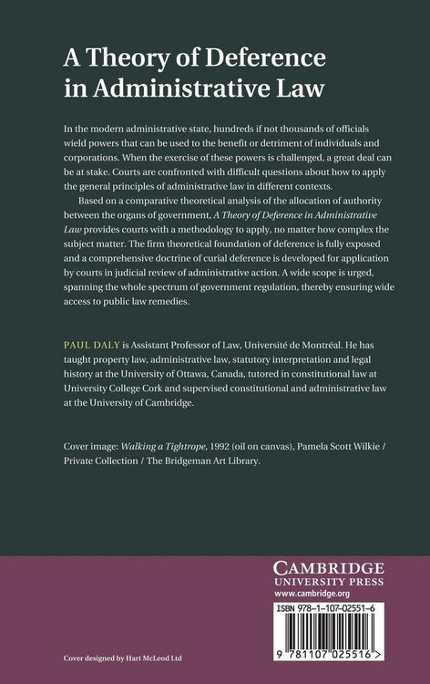 Produktbild: A Theory of Deference in Administrative Law