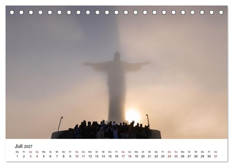 Produktbild: Rio de Janeiro - Kontraste. Farben. Licht (Tischkalender 2027 DIN A5 quer), CALVENDO Monatskalender