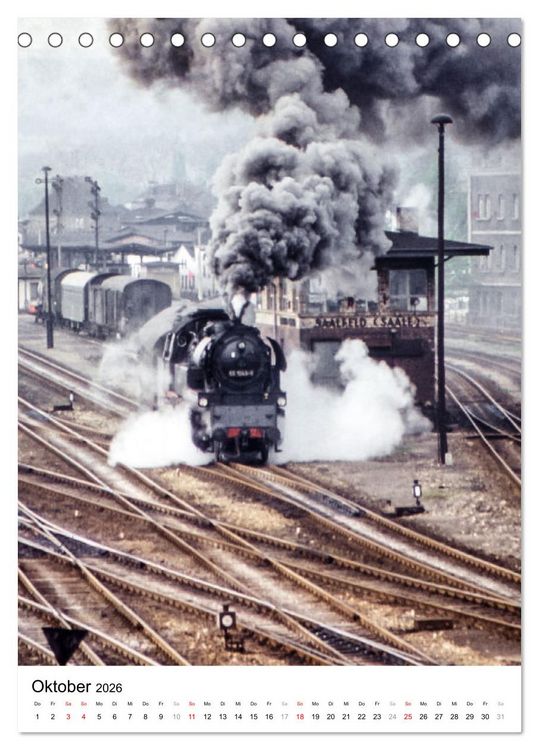 Produktbild: Deutsche Reichsbahn-Dampfz&uuml;ge vor &uuml;ber 40 Jahren (Tischkalender 2026 DIN A5 hoch), CALVENDO Monatskalender