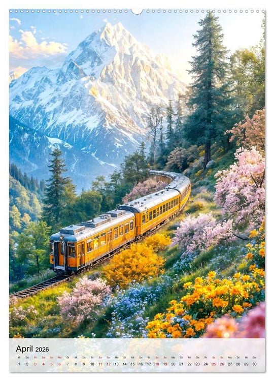 Produktbild: Eisenbahnen - Miniaturbahnen zwischen Fantasie und Fernweh (Wandkalender 2026 DIN A2 hoch), CALVENDO Monatskalender