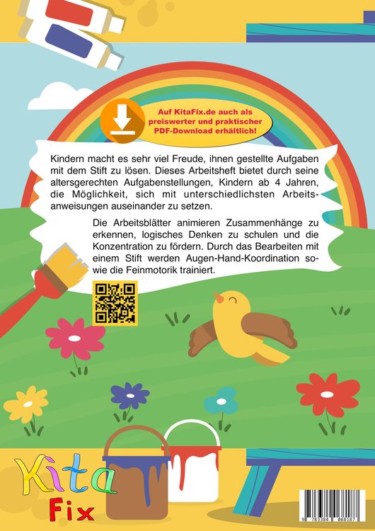 Produktbild: KitaFix-Kreativ: Arbeitsbl&auml;tter Meine Welt ist bunt (50 Ideen f&uuml;r Vorschule und Portfolio in Kindergarten und Kita)
