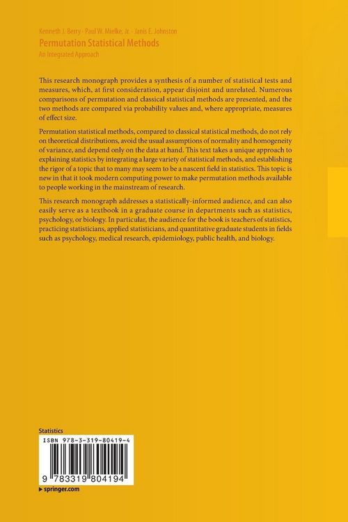 Produktbild: Permutation Statistical Methods