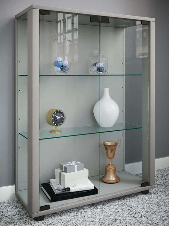 Produktbild: Holz Glas Stand Vitrine Sammelvitrine Sintalo