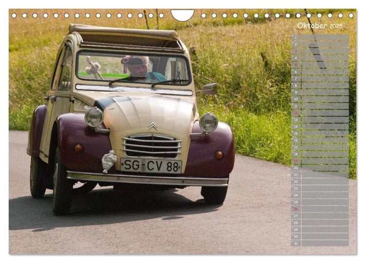 Produktbild: Kultautomobil Ente Citro&euml;n 2CV (Wandkalender 2025 DIN A4 quer), CALVENDO Monatskalender