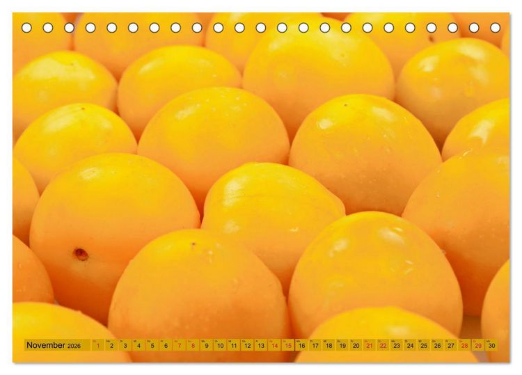 Produktbild: GELB - Gem&uuml;se und Obst - Sonnengereift (Tischkalender 2026 DIN A5 quer), CALVENDO Monatskalender