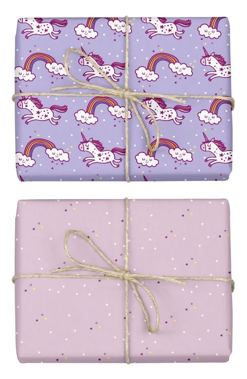 Produktbild: Geschenkpapier-Set f&uuml;r Kinder: Einhorn