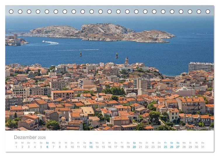 Produktbild: Marseille Maritime Metropole (Tischkalender 2026 DIN A5 quer), CALVENDO Monatskalender