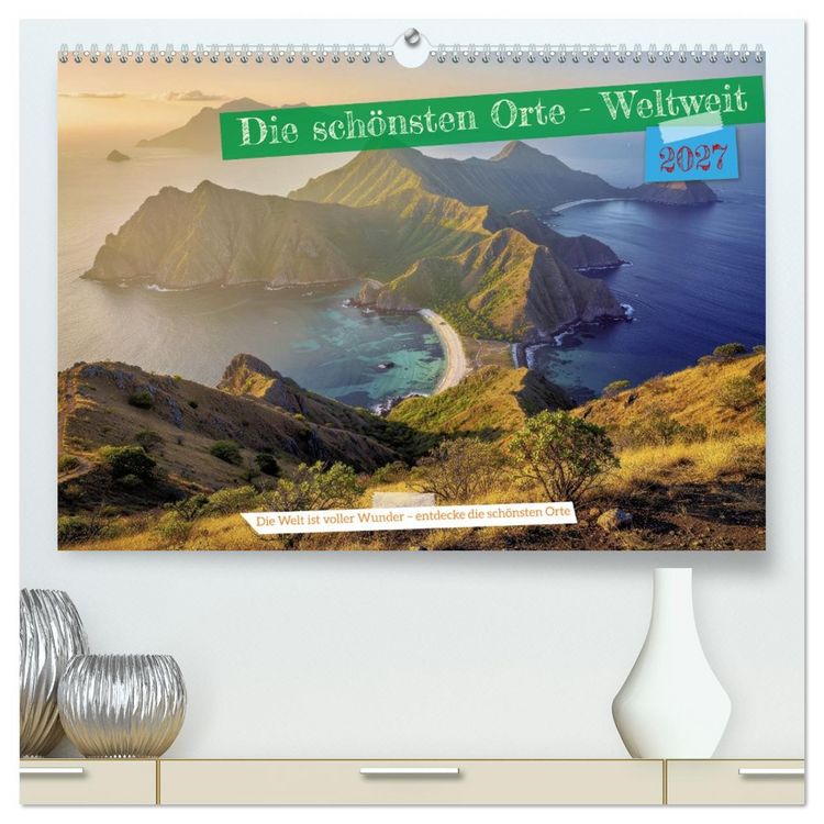Produktbild: Die sch&ouml;nsten Orte - Weltweit (hochwertiger Premium Wandkalender 2027 DIN A2 quer), Kunstdruck in Hochglanz