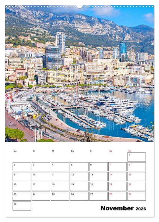 Produktbild: Monaco - F&uuml;rstentum an der C&ocirc;te d'Azur (hochwertiger Premium Wandkalender 2026 DIN A2 hoch), Kunstdruck in Hochglanz