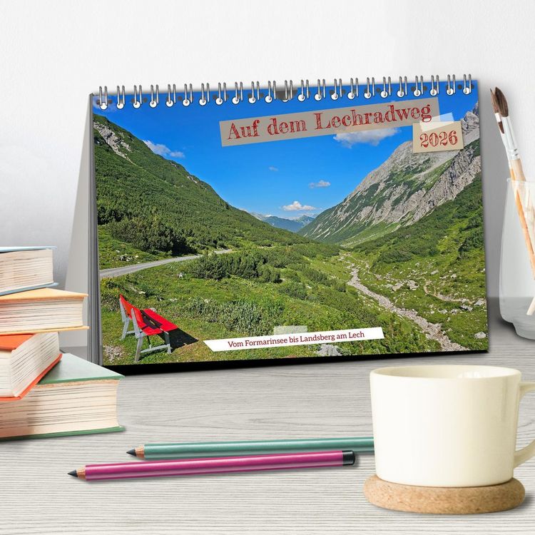 Produktbild: Vom Formarinsee bis Landsberg am Lech - Auf dem Lechradweg (Tischkalender 2026 DIN A5 quer), CALVENDO Monatskalender