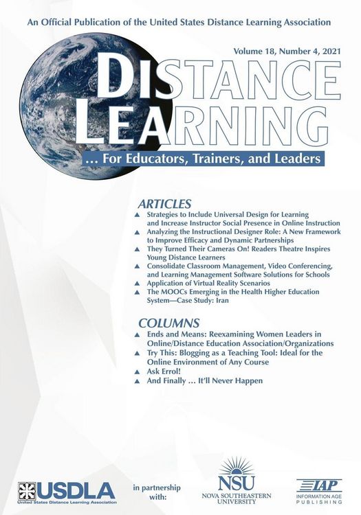 Produktbild: Distance Learning Vol 18 Issue 4