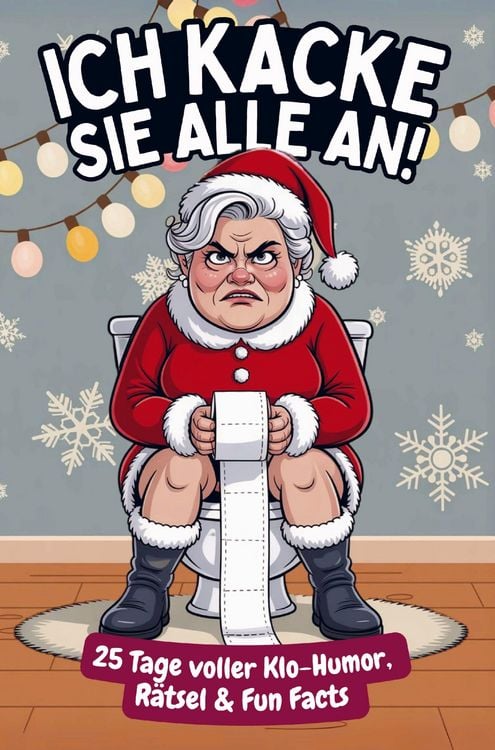 Produktbild: Ich kacke sie alle an! Der Klo-Adventskalender mit der grantigen Weihnachtsfrau - 25 Tage voller Klo-Humor, R&auml;tsel & Fun Facts. Das perfekte Geschenk