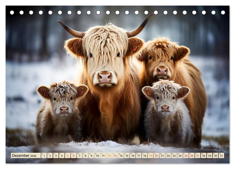 Produktbild: Viele Tiere auf dem Bauernhof (Tischkalender 2026 DIN A5 quer), CALVENDO Monatskalender